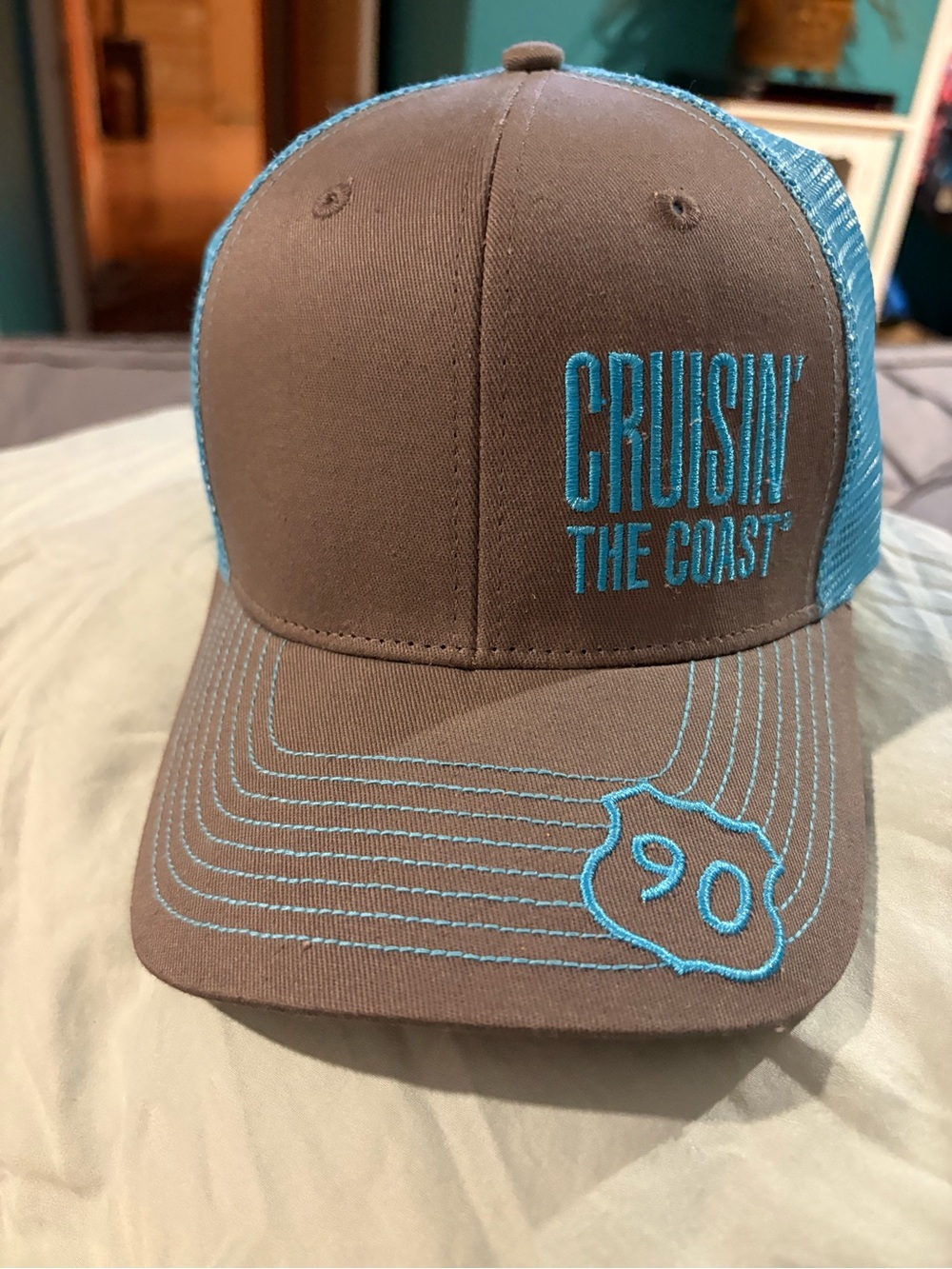Cruisin' The Coast Gray & Blue Mesh Trucker Hat